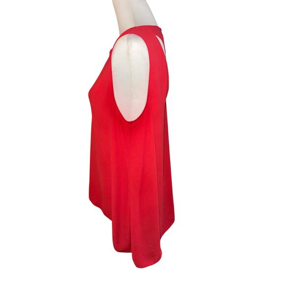 BCBG Maxazria Red Sleeveless  Top Medium - Picture 3 of 4